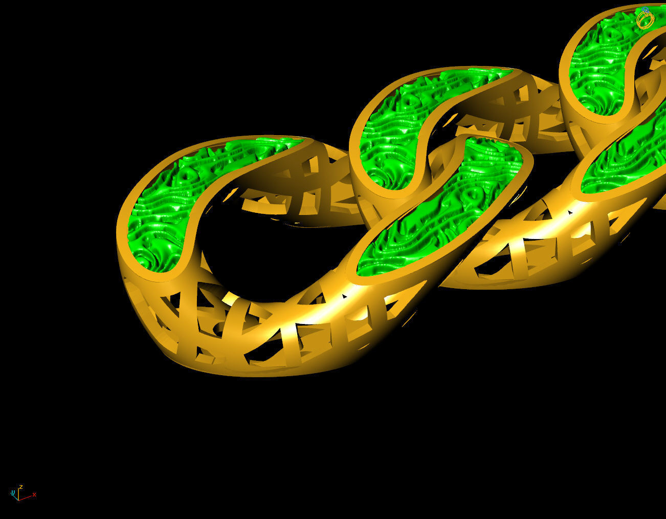 7 MM 45 CM CUBAN LINK CHAIN FOR BRACELET OR NECKLACE 3D print model_20