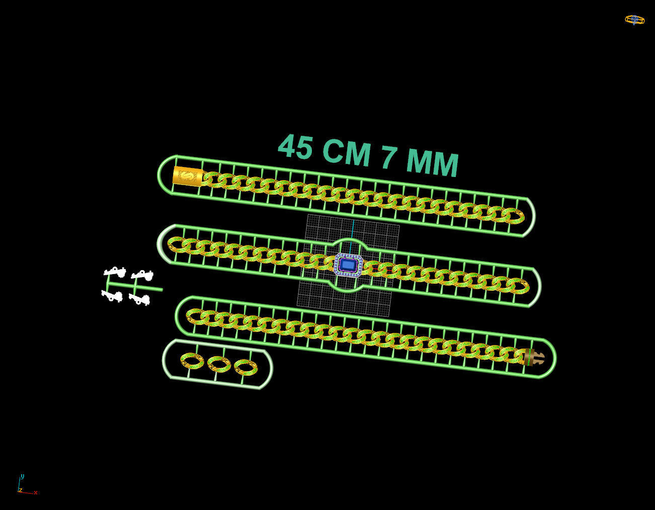7 MM 45 CM CUBAN LINK CHAIN FOR BRACELET OR NECKLACE 3D print model_14