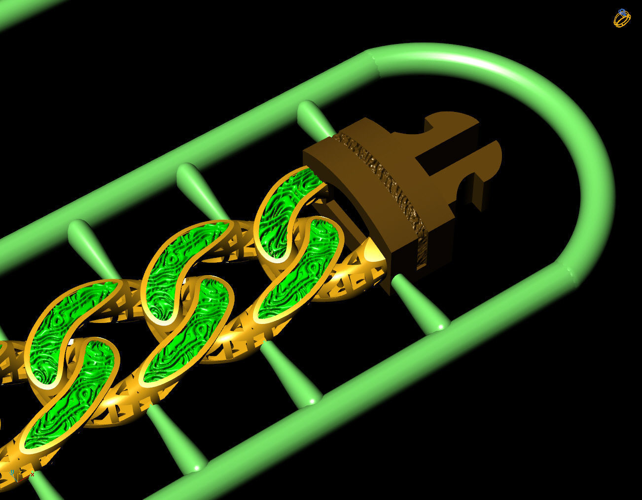 7 MM 45 CM CUBAN LINK CHAIN FOR BRACELET OR NECKLACE 3D print model_5