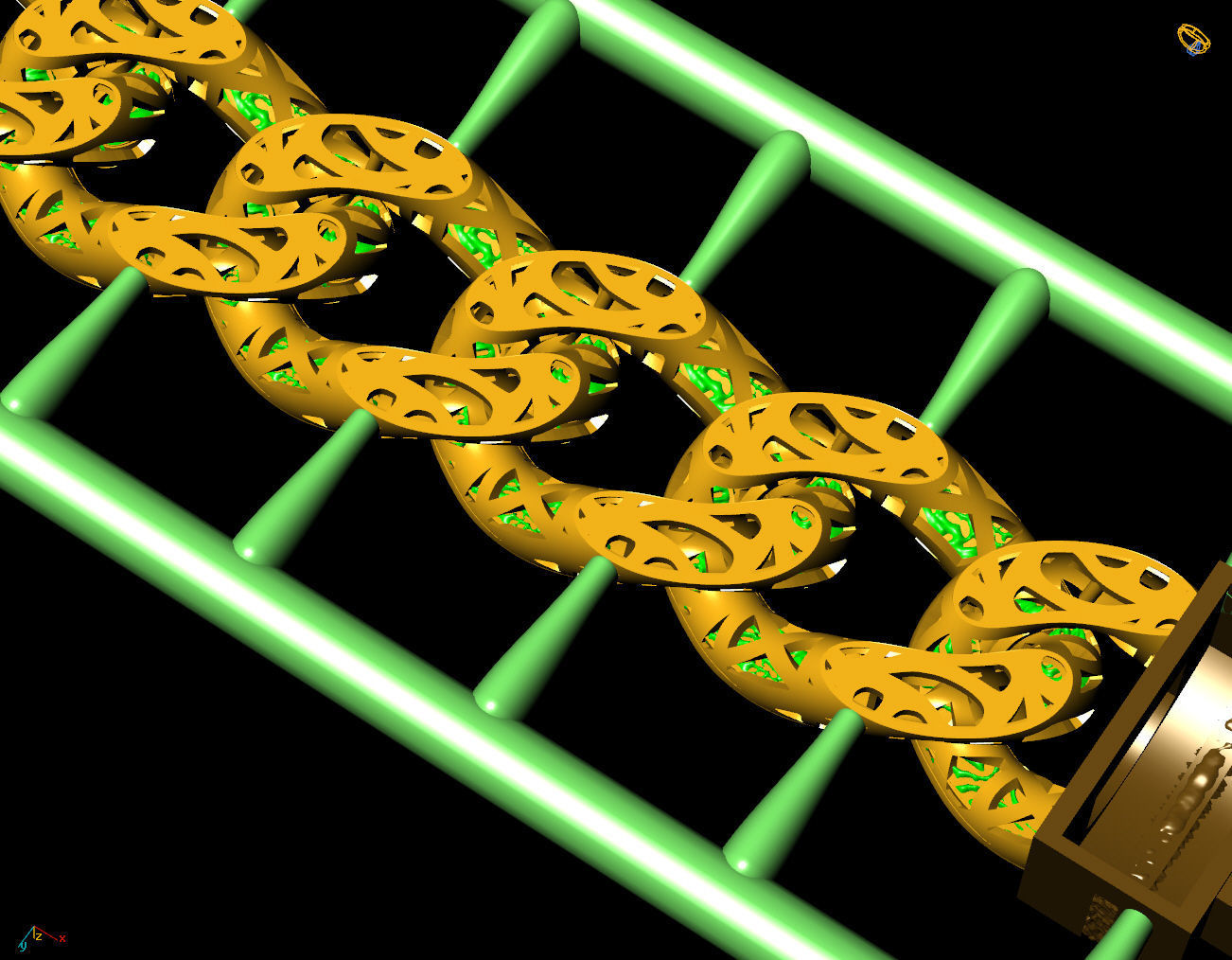 7 MM 45 CM CUBAN LINK CHAIN FOR BRACELET OR NECKLACE 3D print model_9