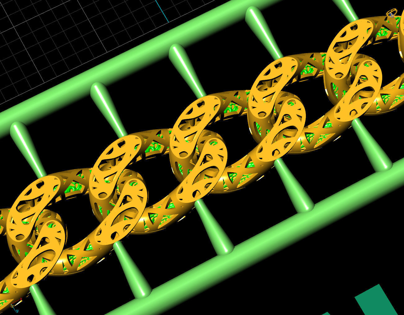 7 MM 45 CM CUBAN LINK CHAIN FOR BRACELET OR NECKLACE 3D print model_3