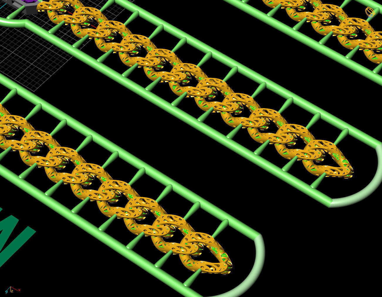 7 MM 45 CM CUBAN LINK CHAIN FOR BRACELET OR NECKLACE 3D print model_10