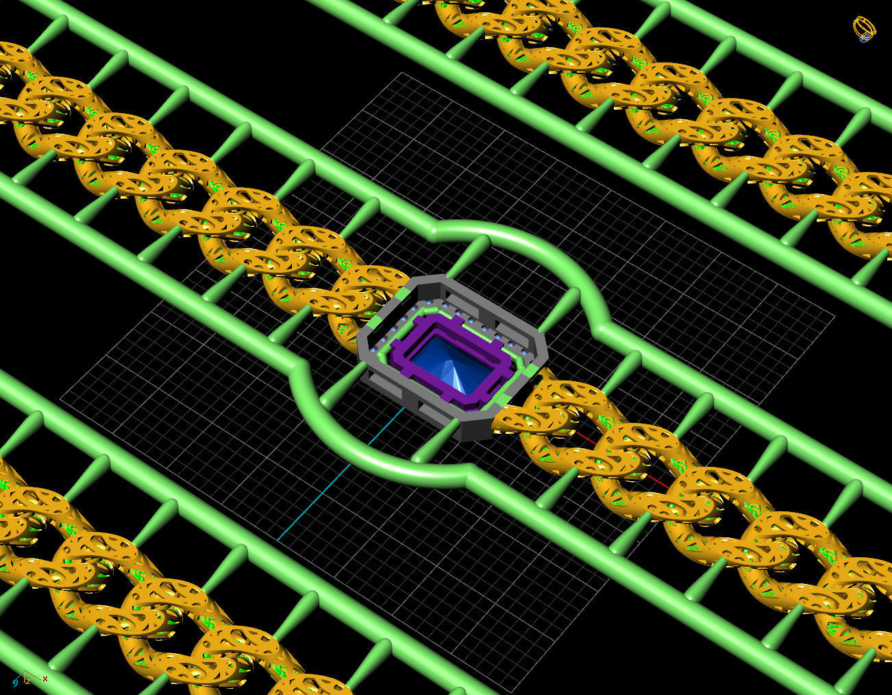 7 MM 45 CM CUBAN LINK CHAIN FOR BRACELET OR NECKLACE 3D print model_17