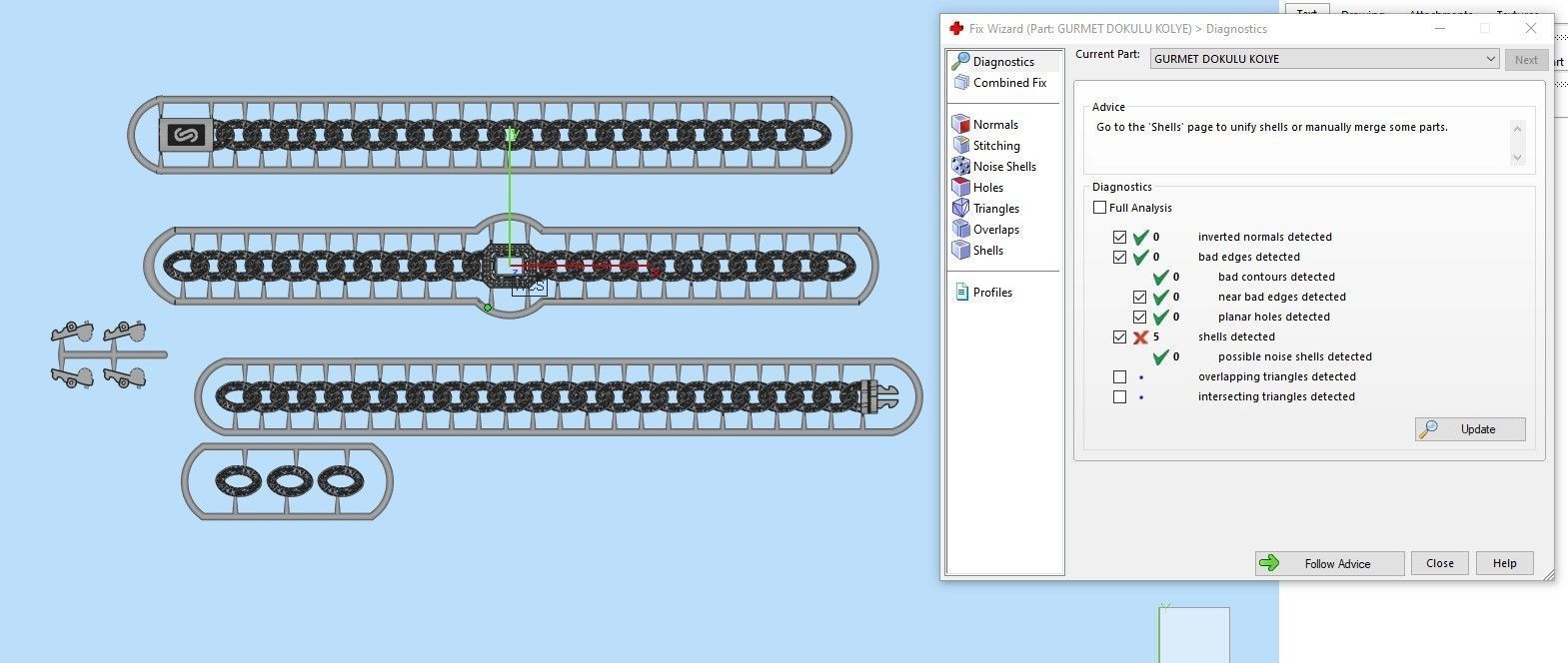 7 MM 45 CM CUBAN LINK CHAIN FOR BRACELET OR NECKLACE 3D print model_1