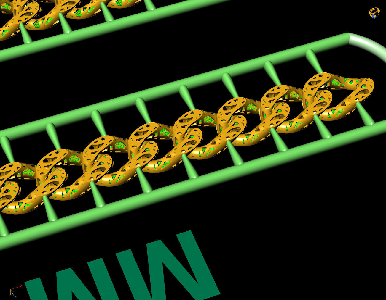 7 MM 45 CM CUBAN LINK CHAIN FOR BRACELET OR NECKLACE 3D print model_2