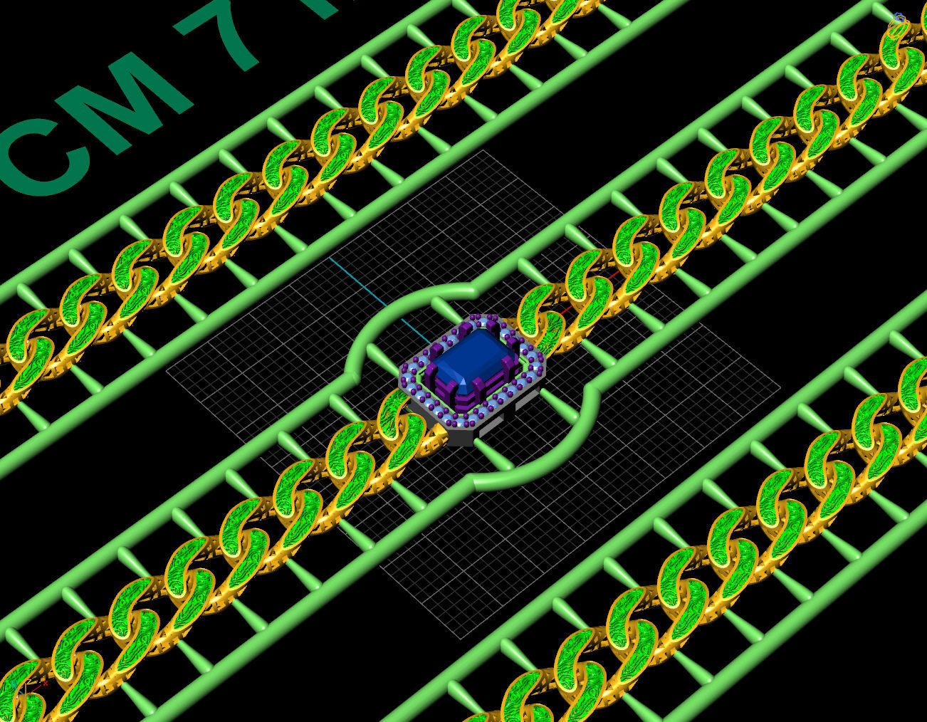 7 MM 45 CM CUBAN LINK CHAIN FOR BRACELET OR NECKLACE 3D print model_21