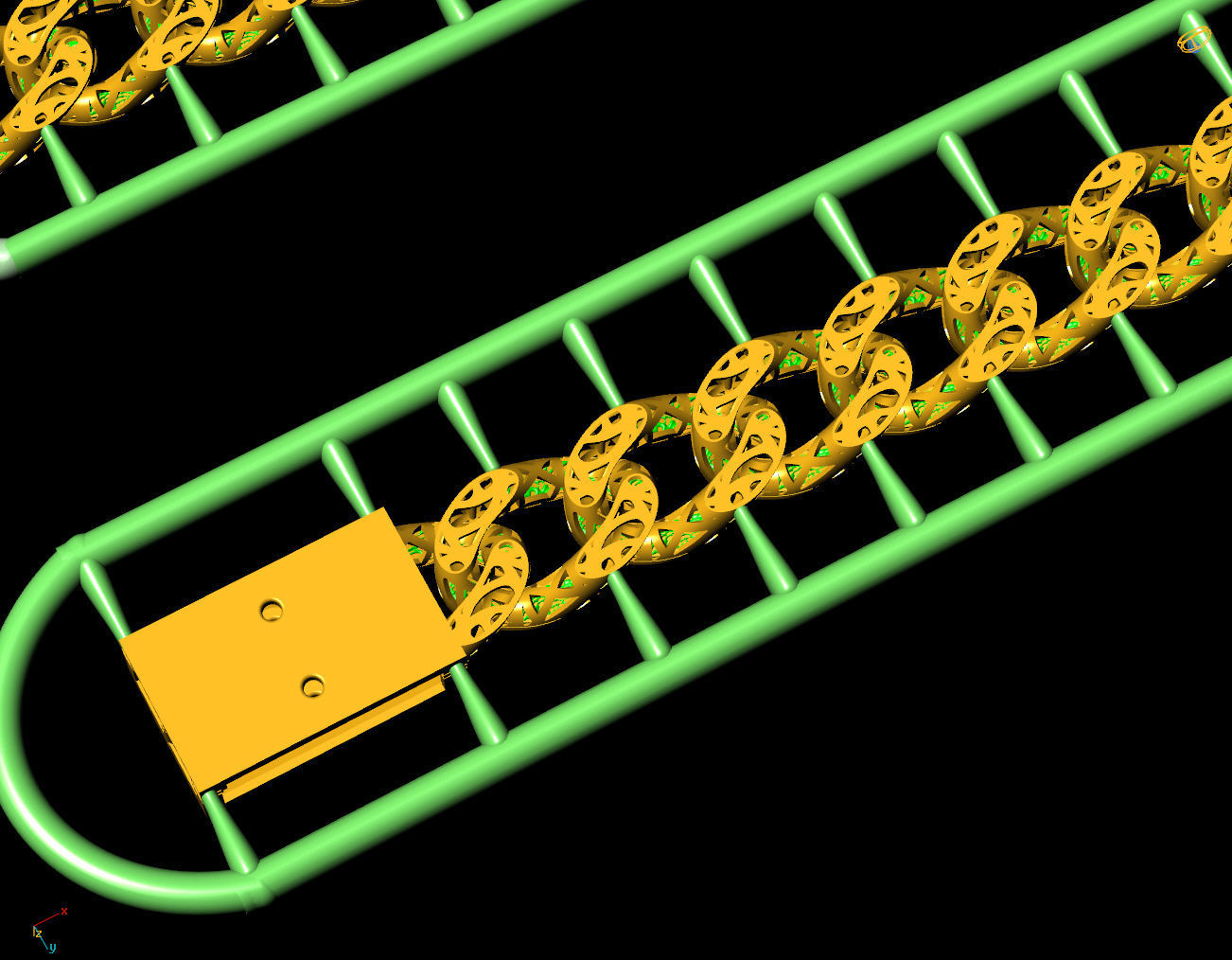 7 MM 45 CM CUBAN LINK CHAIN FOR BRACELET OR NECKLACE 3D print model_11