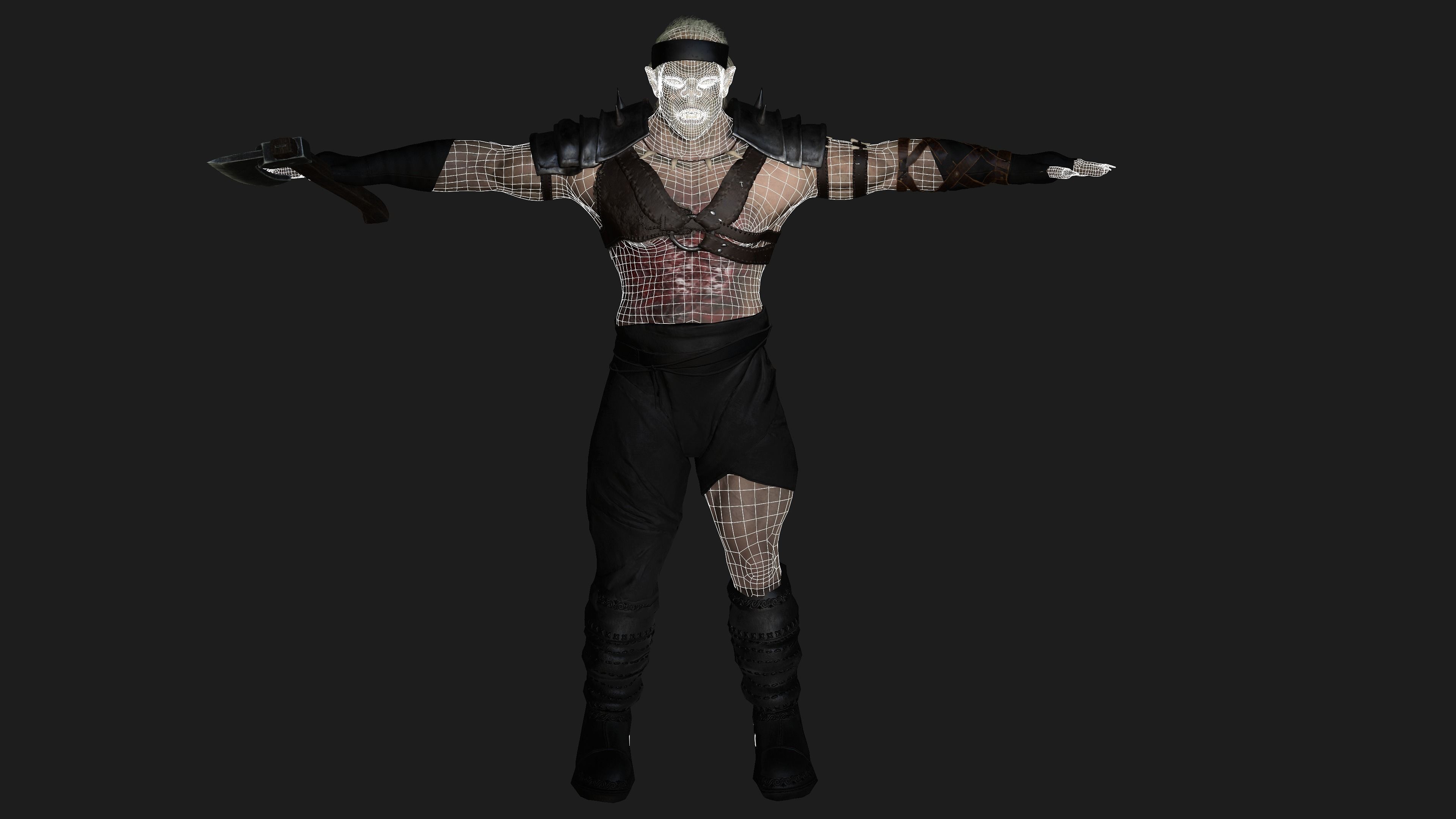 AAA 3D REALISTIC CHARACTER  - THE WOUNDED MONSTER 03 Low-poly 3D model_19