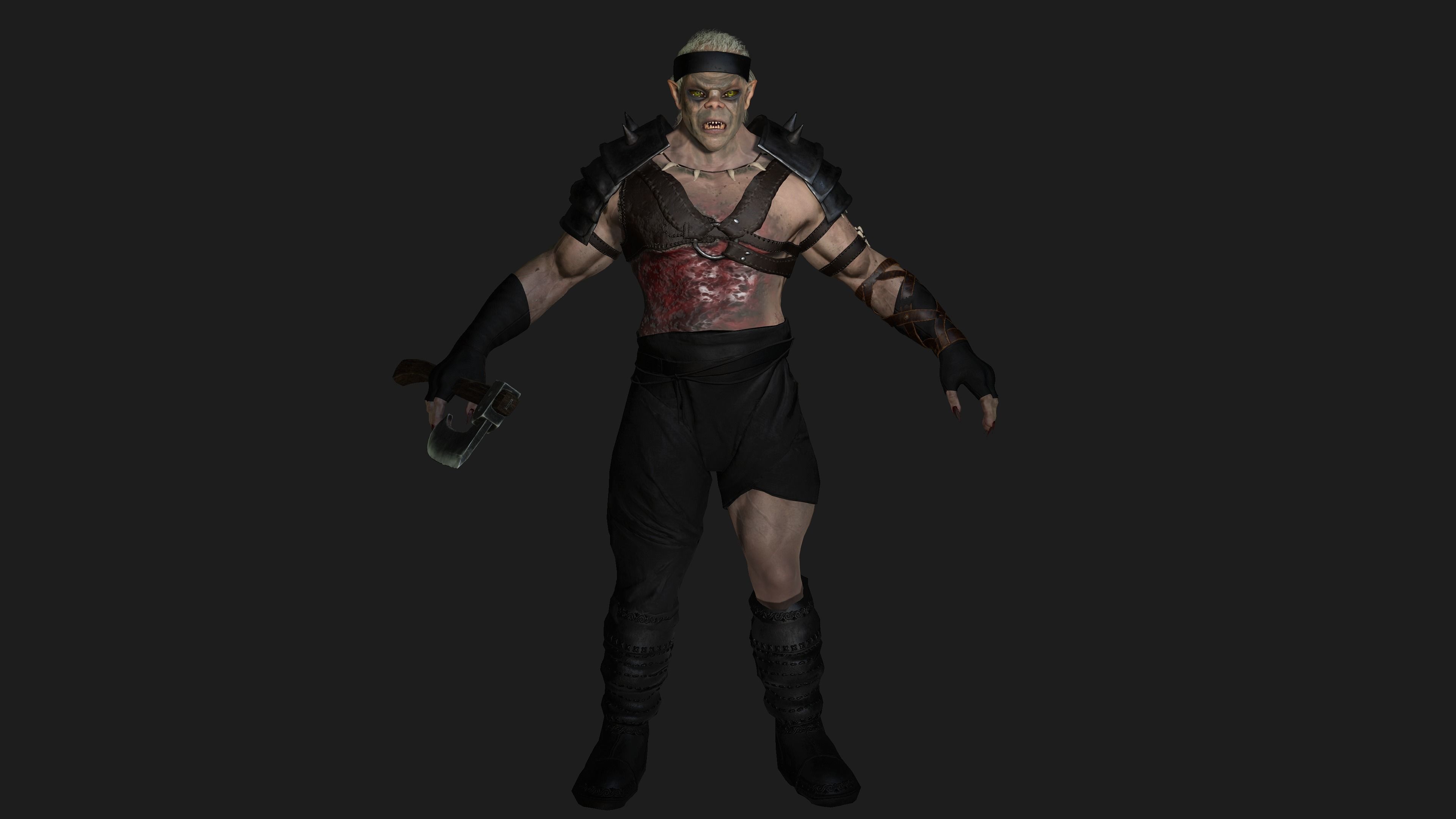 AAA 3D REALISTIC CHARACTER  - THE WOUNDED MONSTER 03 Low-poly 3D model_1