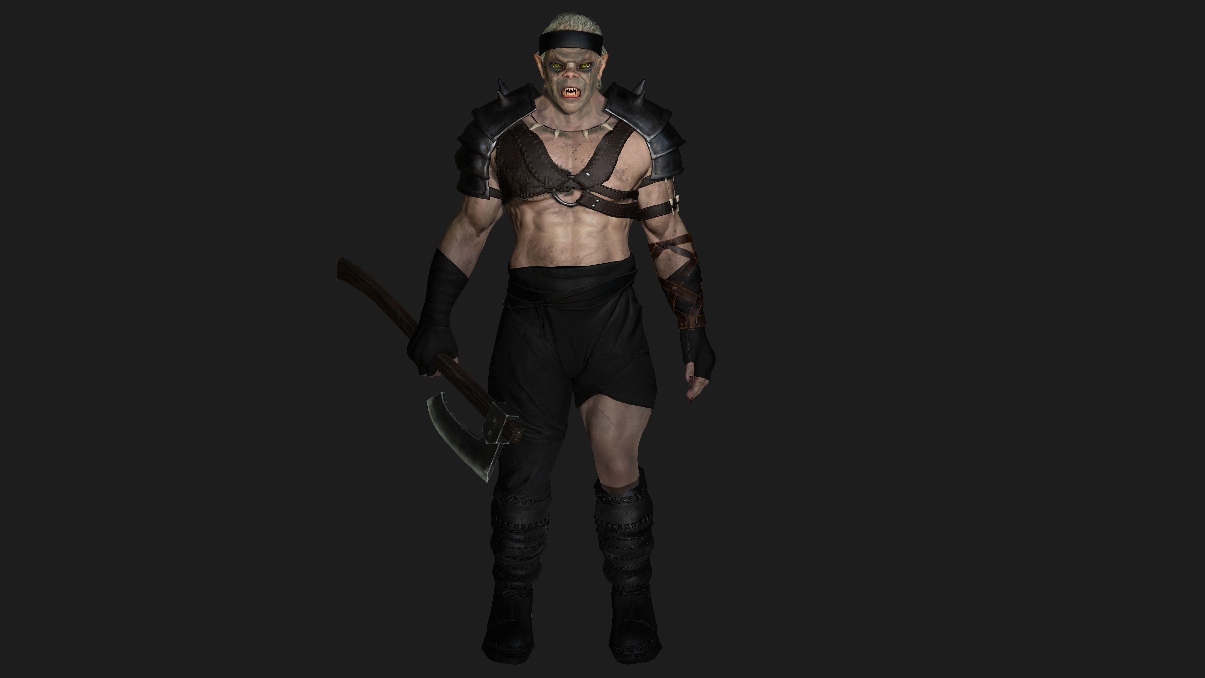 AAA 3D REALISTIC CHARACTER  - THE WOUNDED MONSTER 03 Low-poly 3D model_20