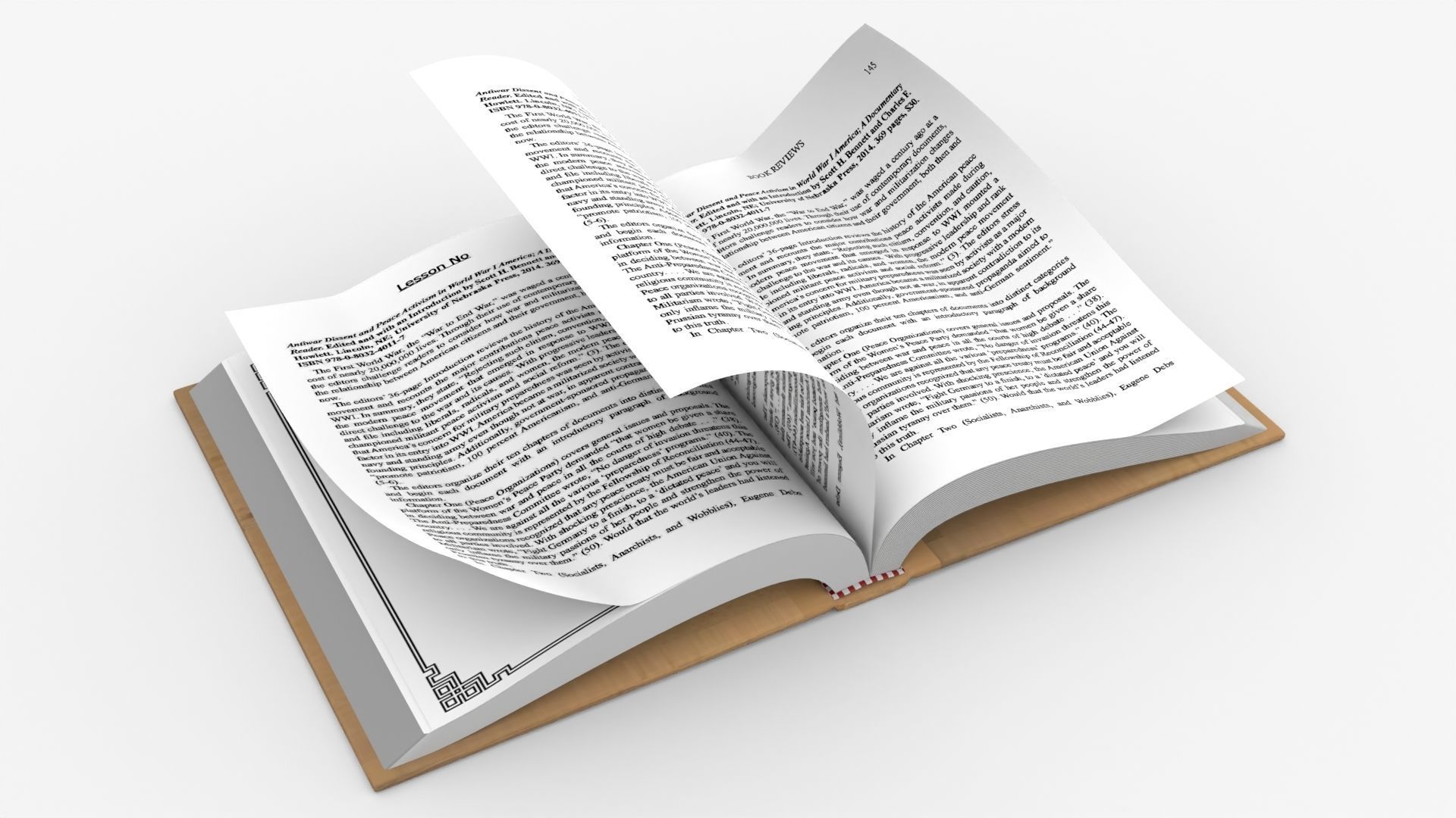 Book Rigged and Animated Low-poly 3D model_3