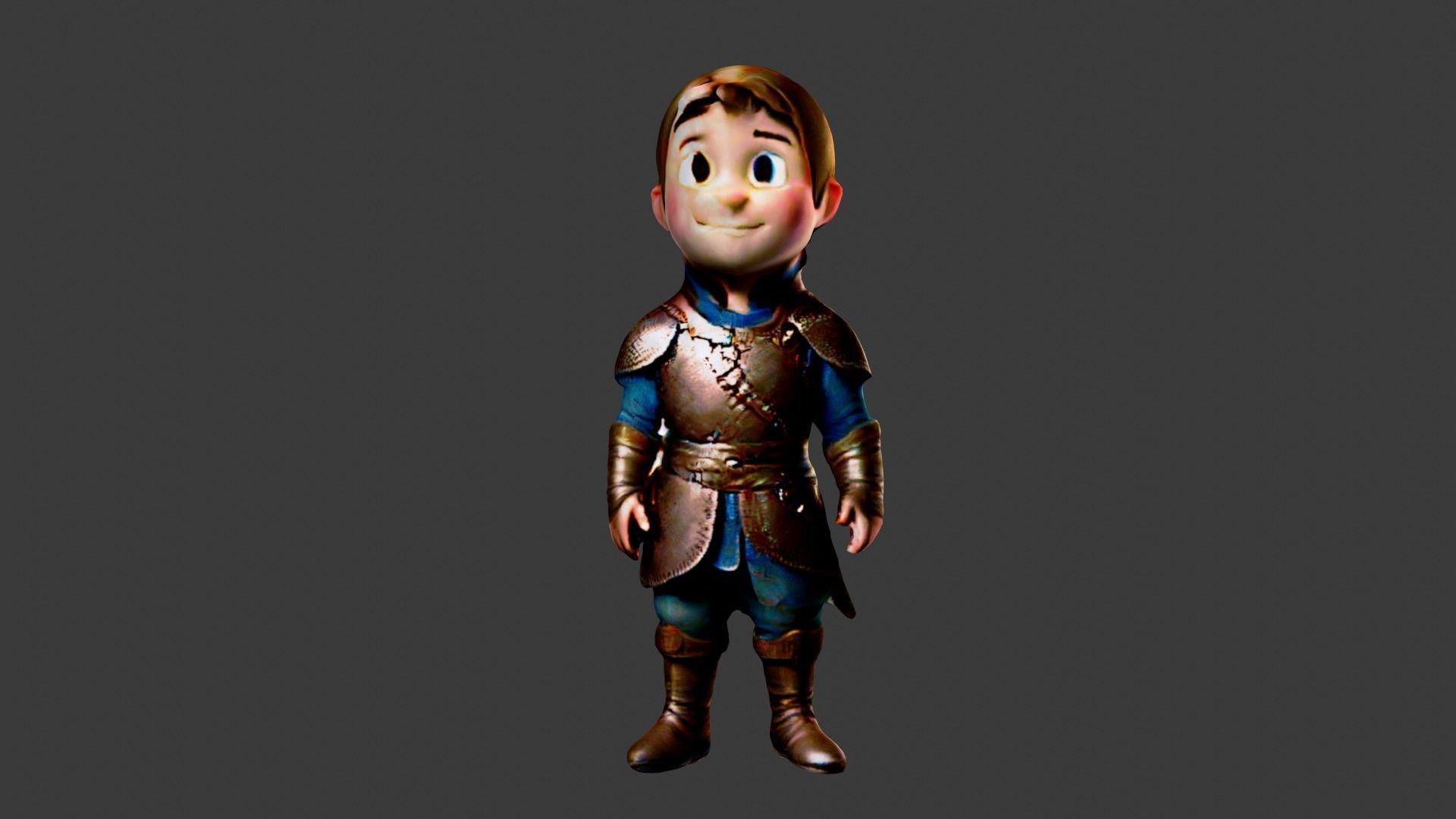 Knight Soldier Low-poly 3D model_2