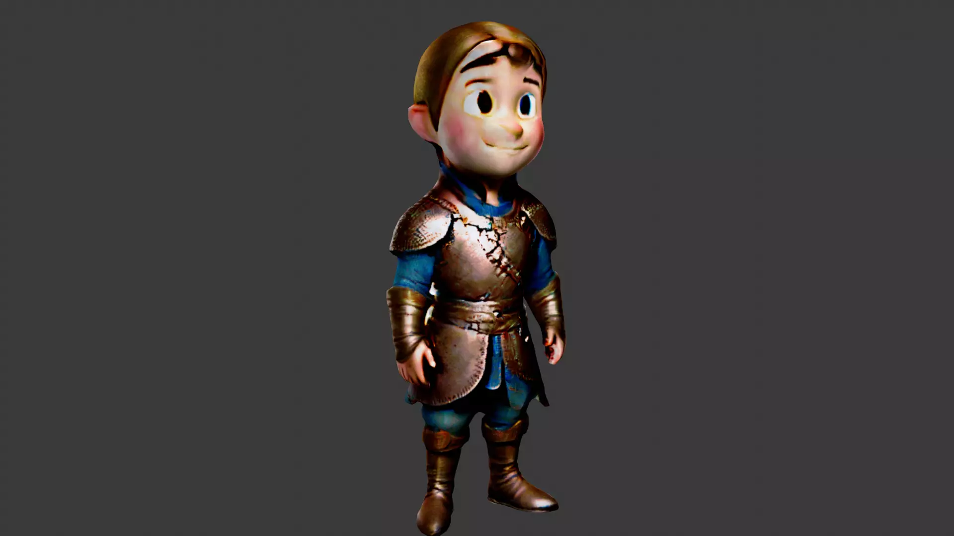 Knight Soldier Low-poly 3D model_0