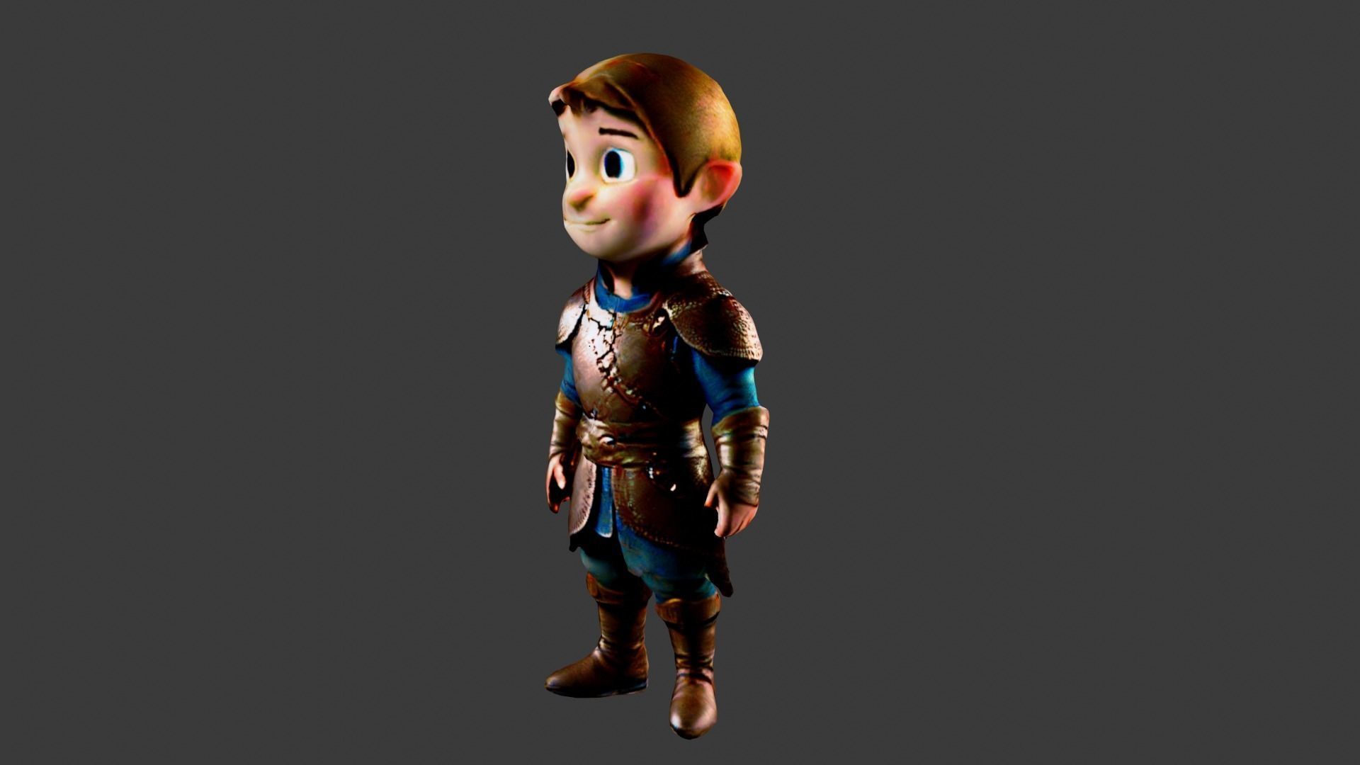 Knight Soldier Low-poly 3D model_1