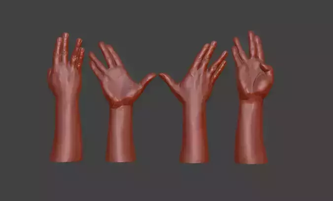 Vulcan salute sign hand  3D print model