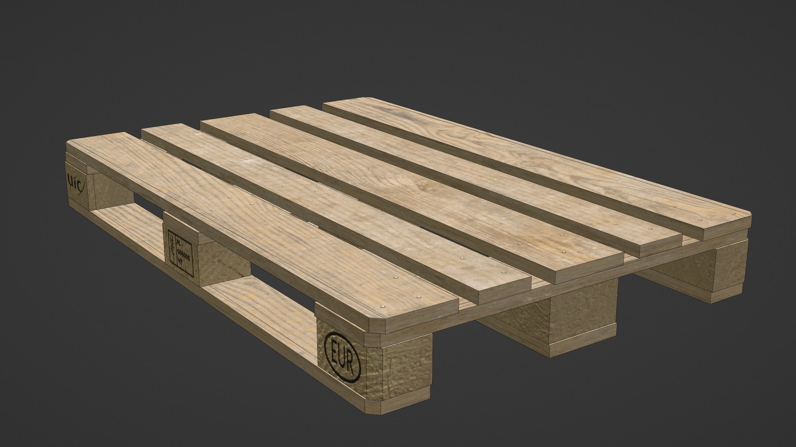 EUR UIC pallet  3D model_9