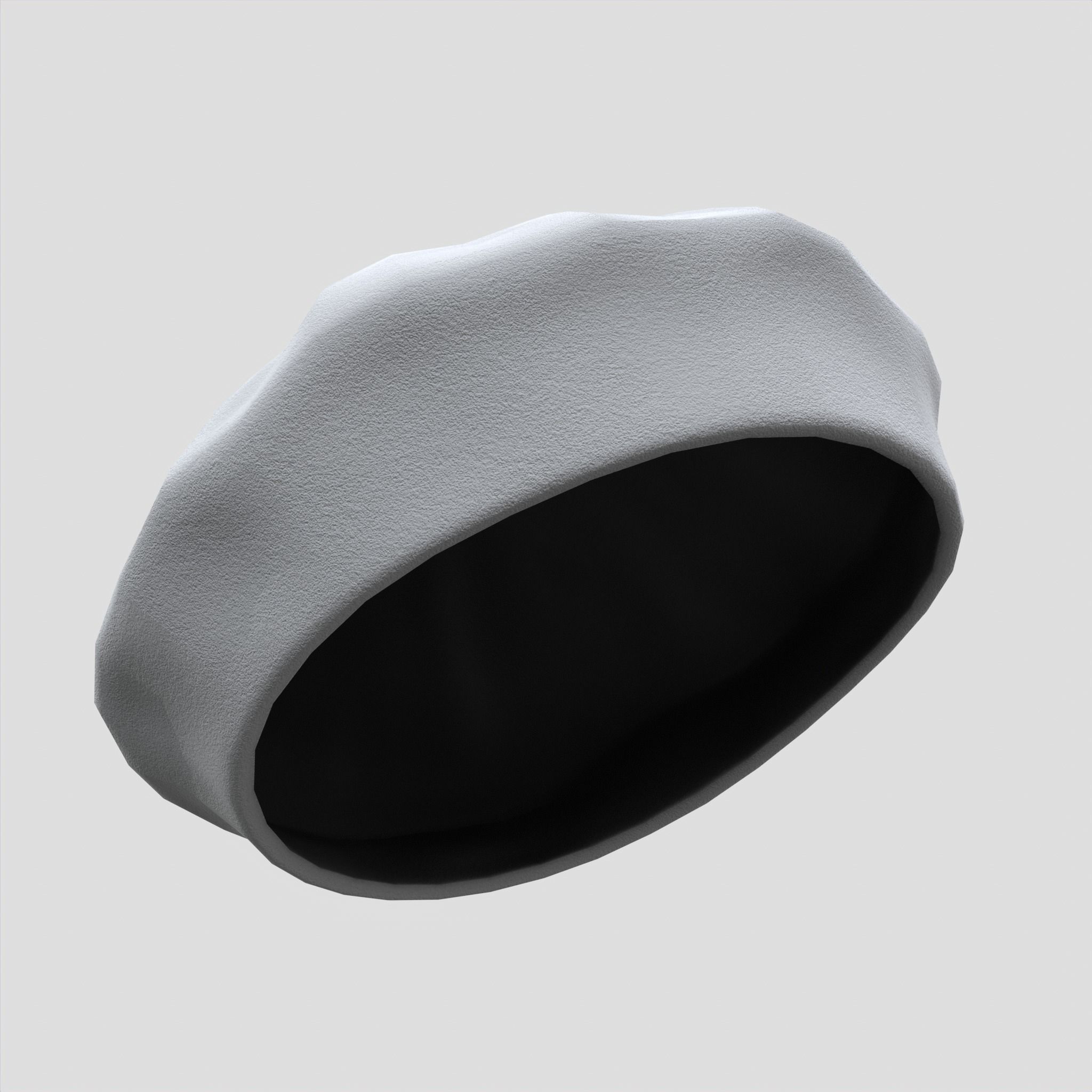 Female Wool Beret Hat Low-poly 3D model_23