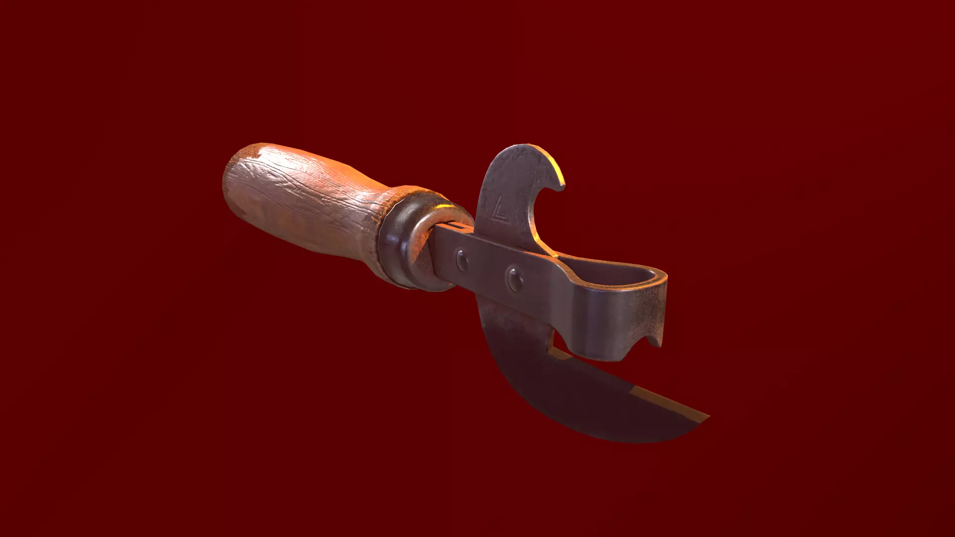 Can opener Low-poly 3D model_0
