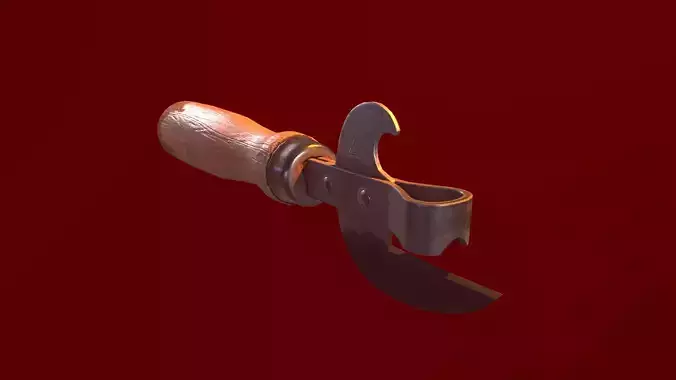 Can opener Low-poly 3D model
