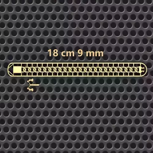9 MM 18 CM  CUBAN LINK CHAIN FOR BRACELET OR NECKLACE 3D print model