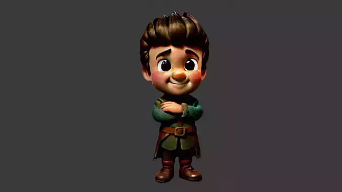 Cartoon Medieval Boy