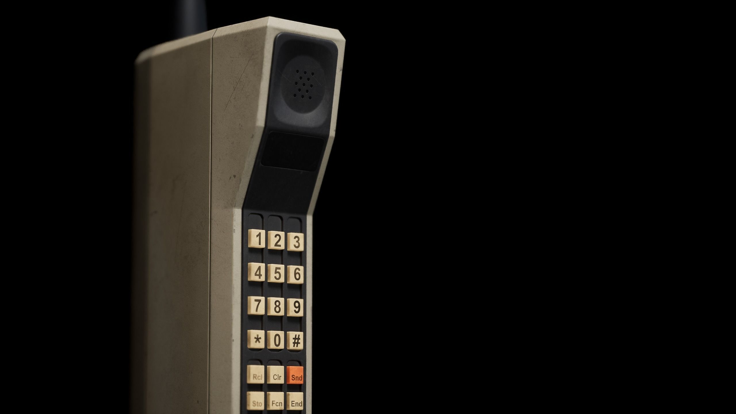 Motorola DynaTAC 8000x Used Backlit Buttons Low-poly 3D model_5