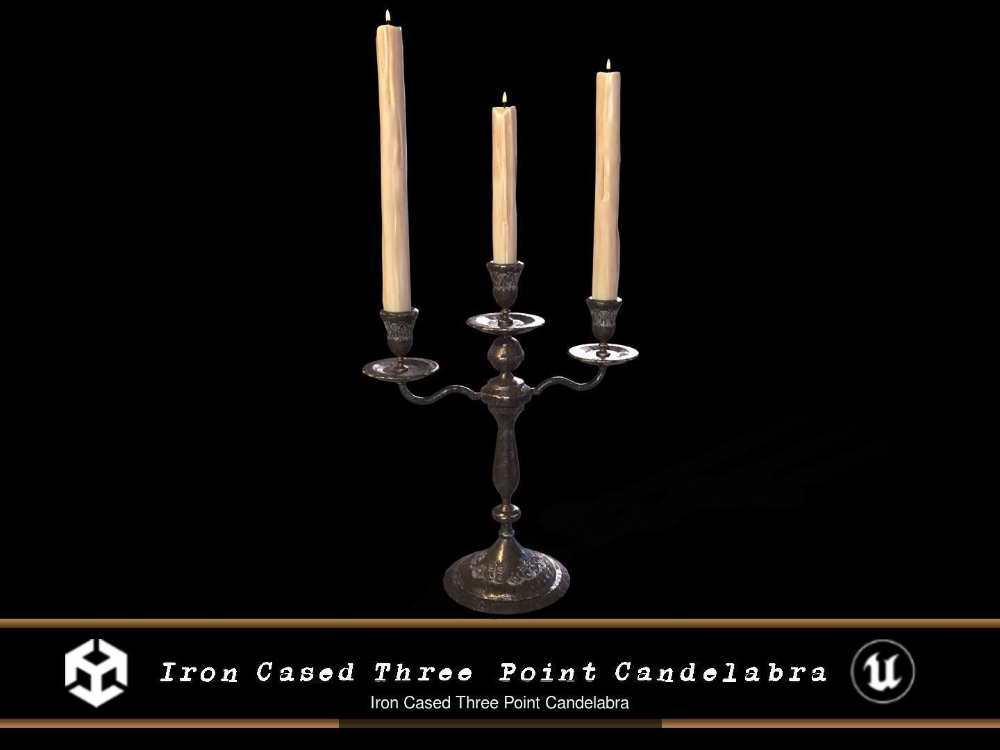 Iron Candelabra Set 3D Model Collection_8