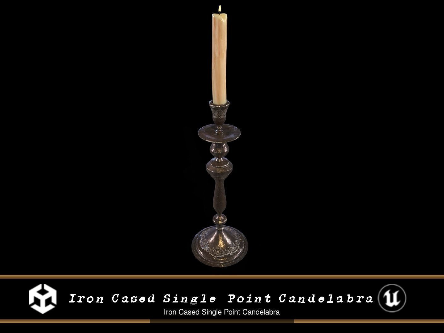 Iron Candelabra Set 3D Model Collection_9
