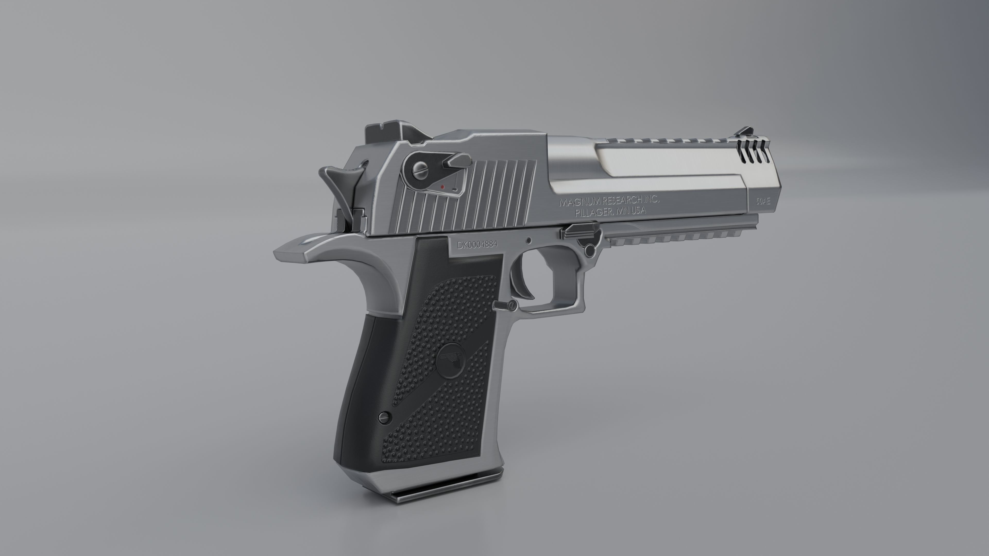 Pistol - Desert Eagle Low-poly 3D model_3