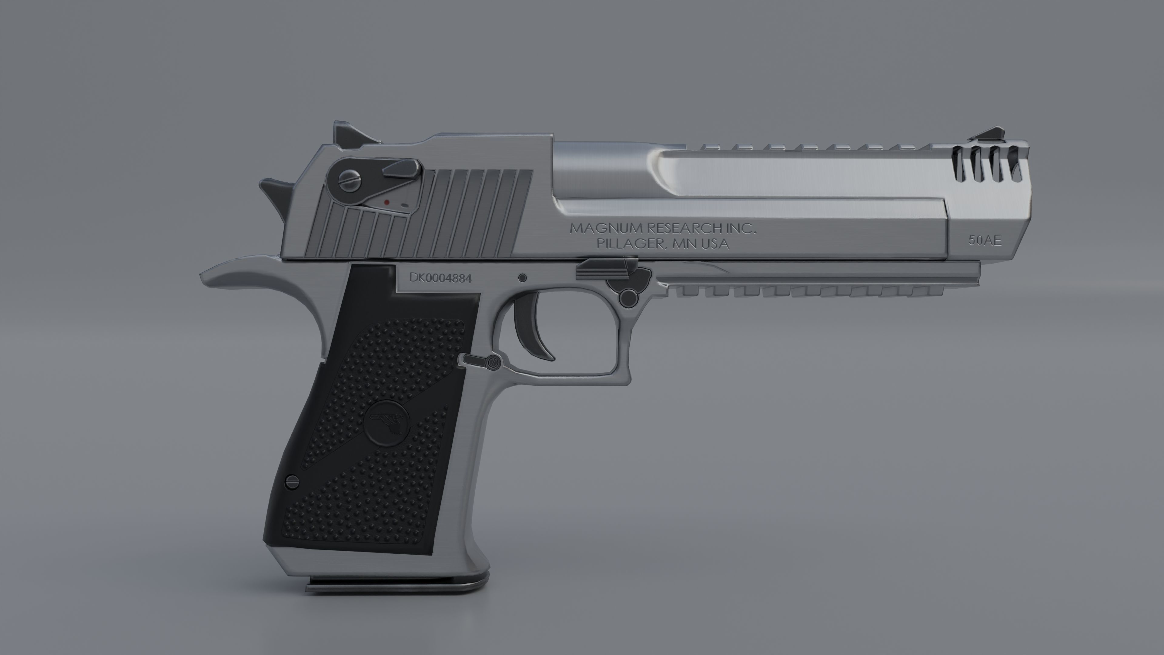 Pistol - Desert Eagle Low-poly 3D model_4