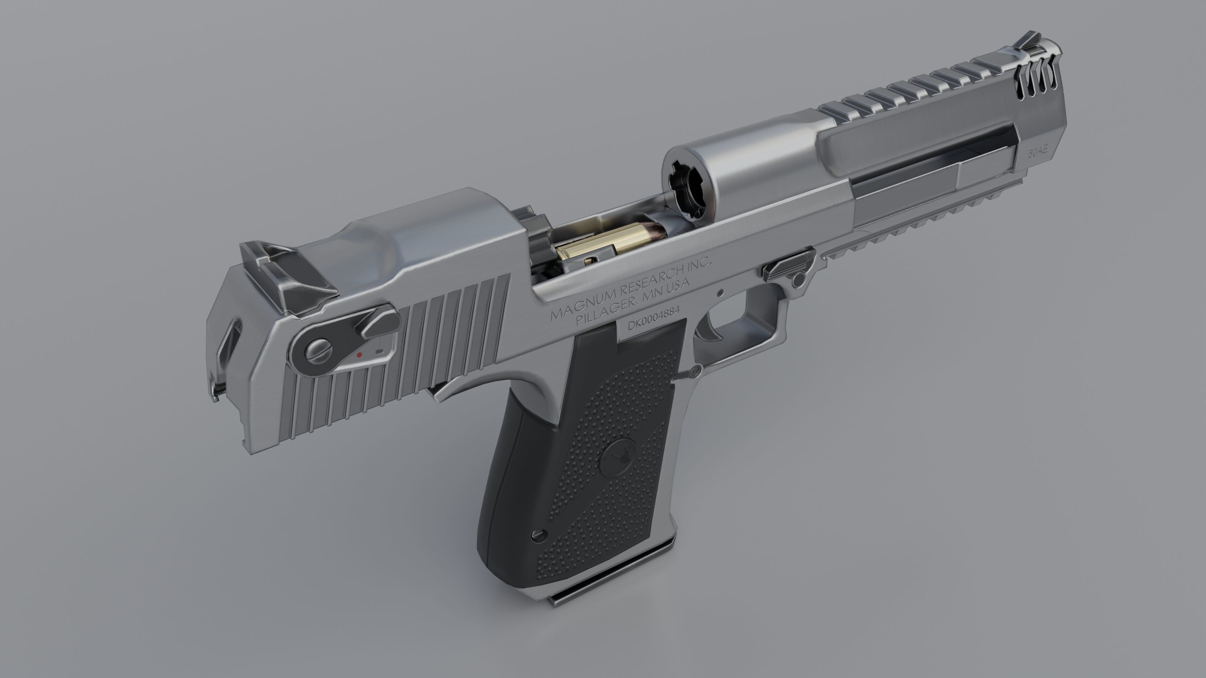Pistol - Desert Eagle Low-poly 3D model_5