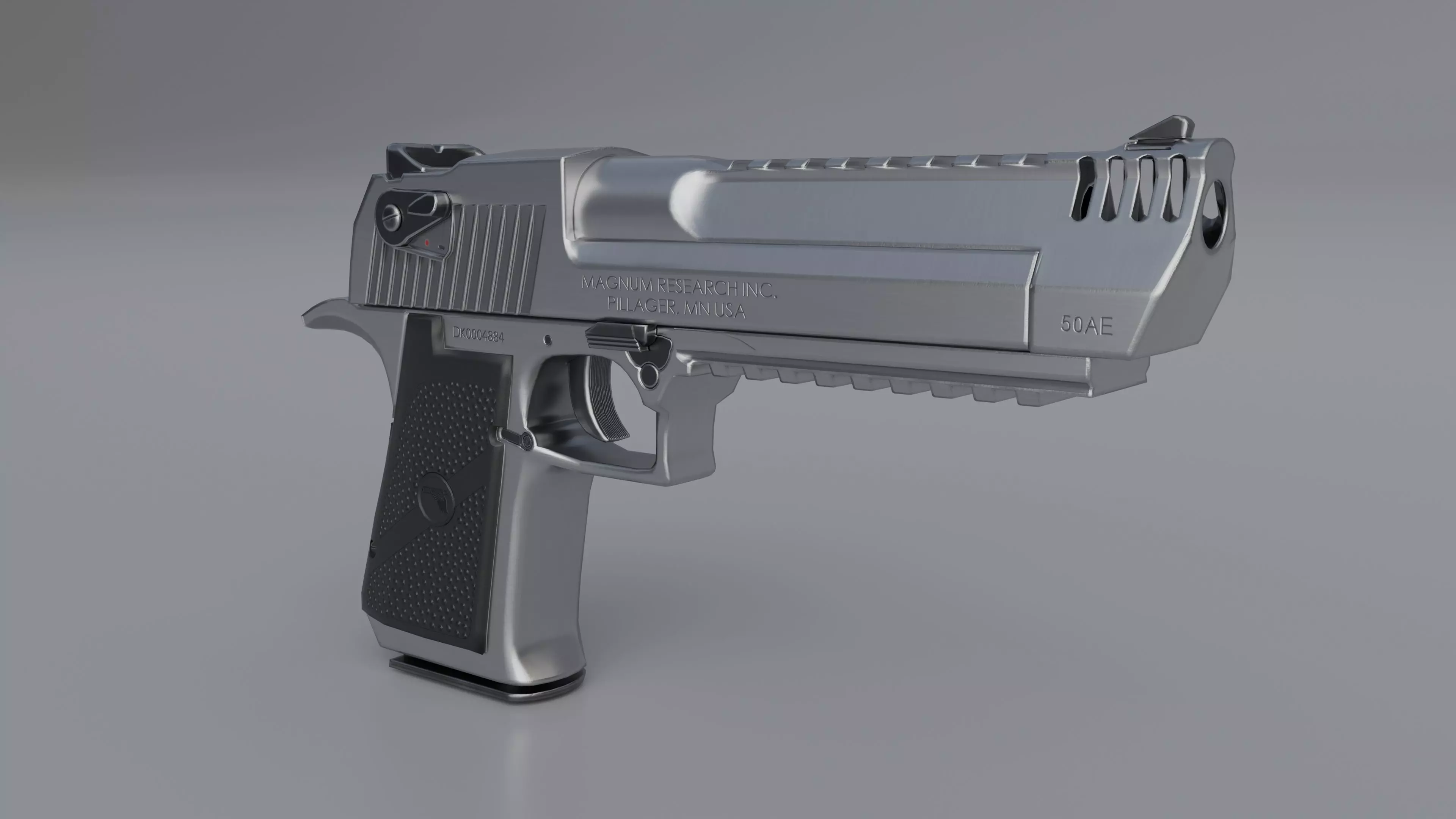Pistol - Desert Eagle Low-poly 3D model_0