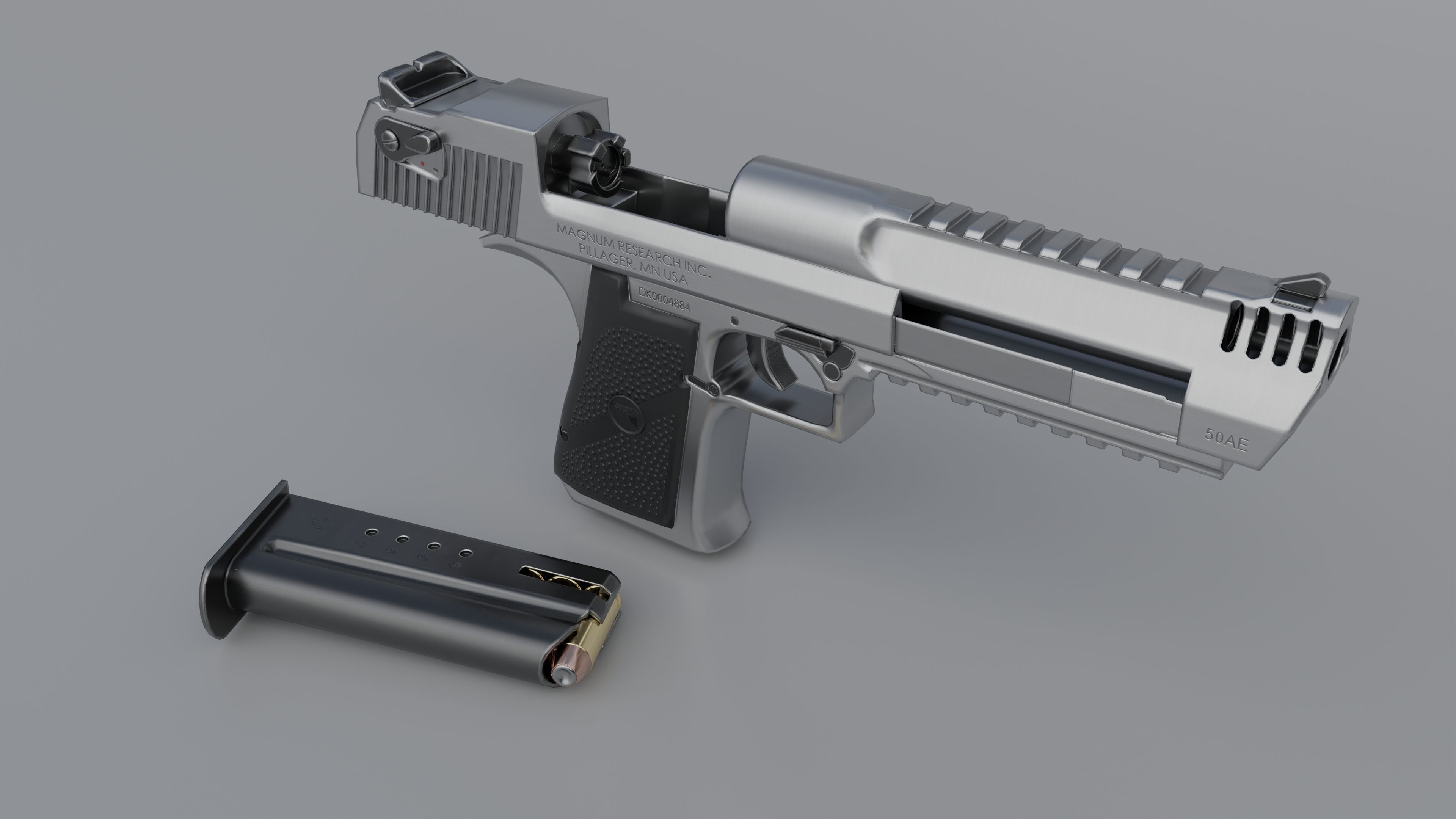 Pistol - Desert Eagle Low-poly 3D model_6