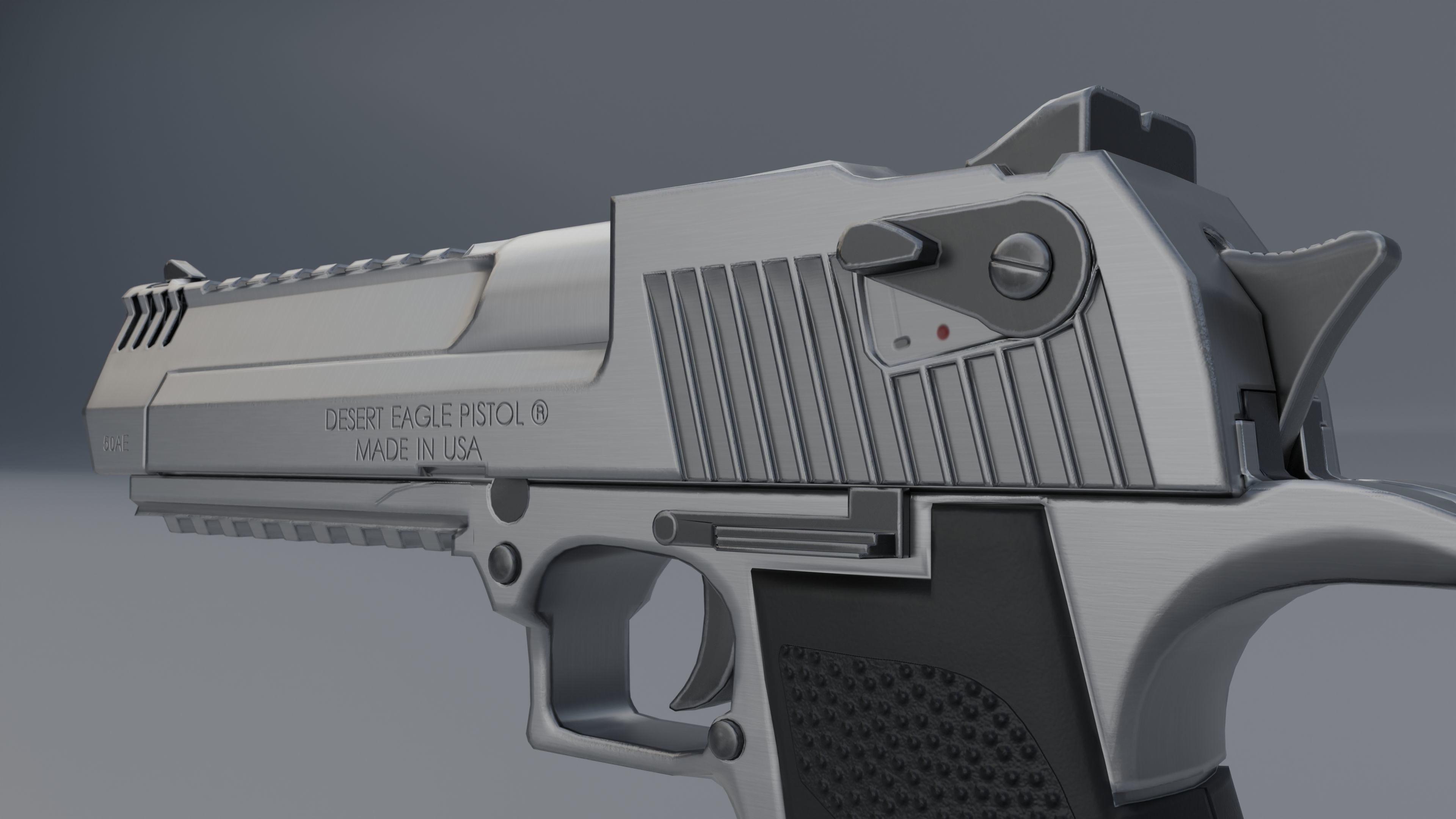 Pistol - Desert Eagle Low-poly 3D model_8