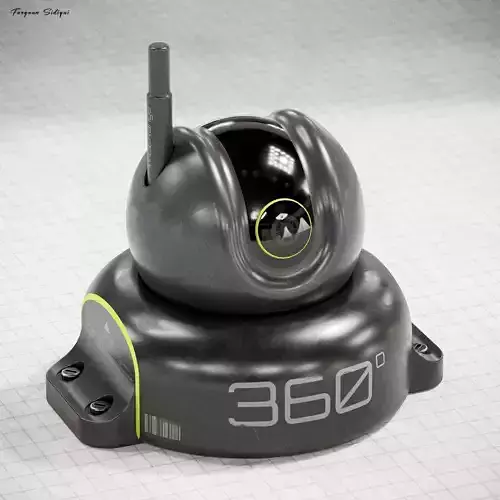 Sci-fi 360 Camera PBR Low-poly 3D model