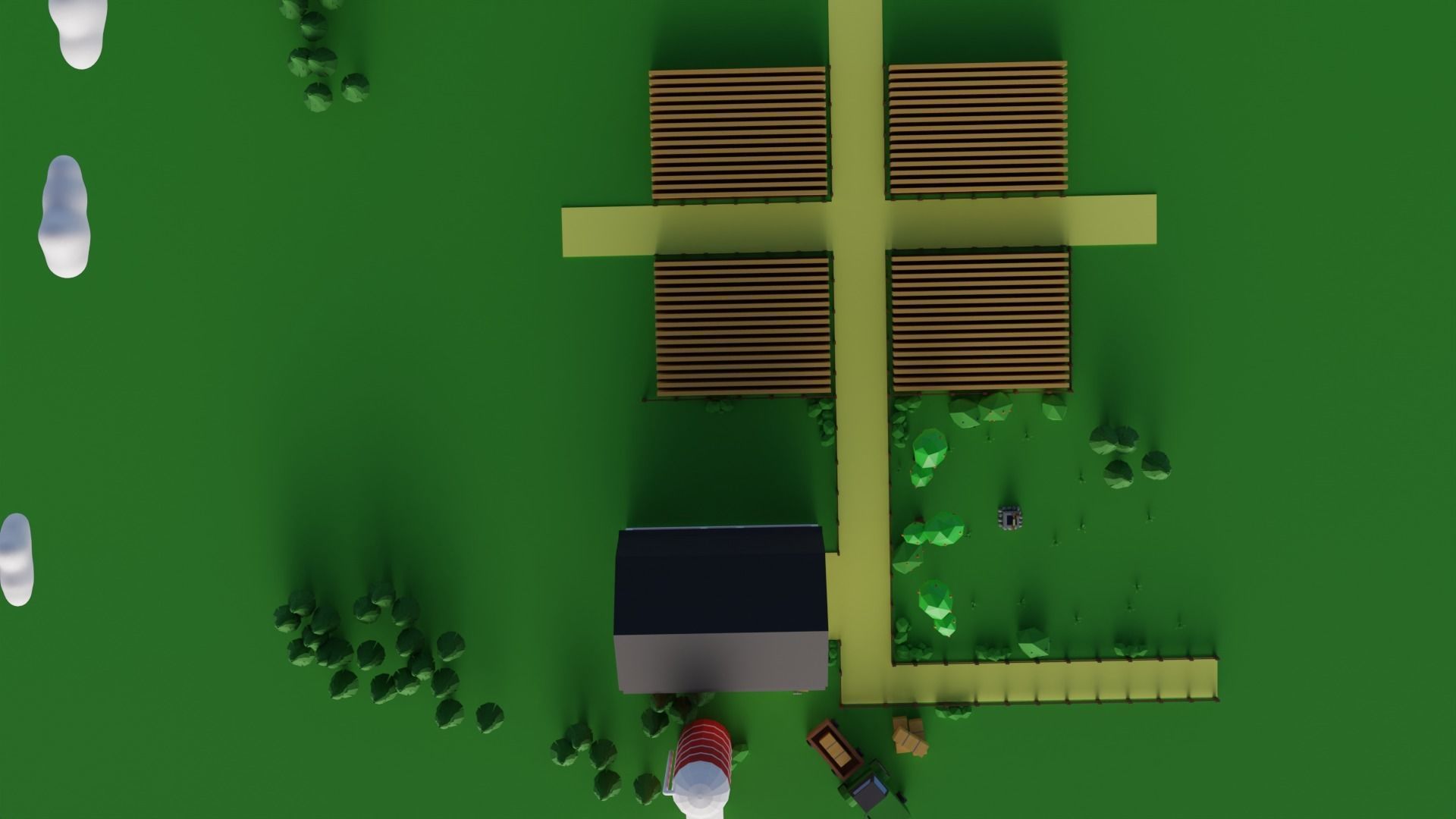 Low Poly Farm Low-poly 3D model_2