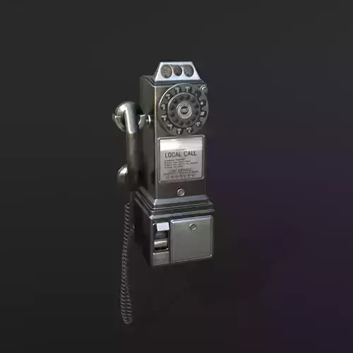 CROSLEY Retro Pay Phone Low-poly 3D model