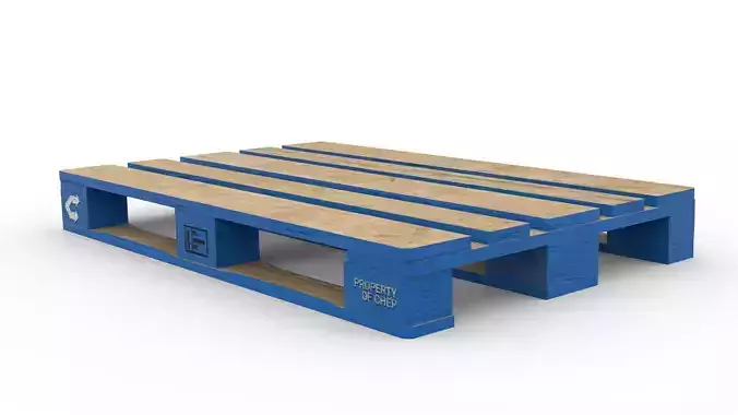 CHEP branded EUR pallet 3D model