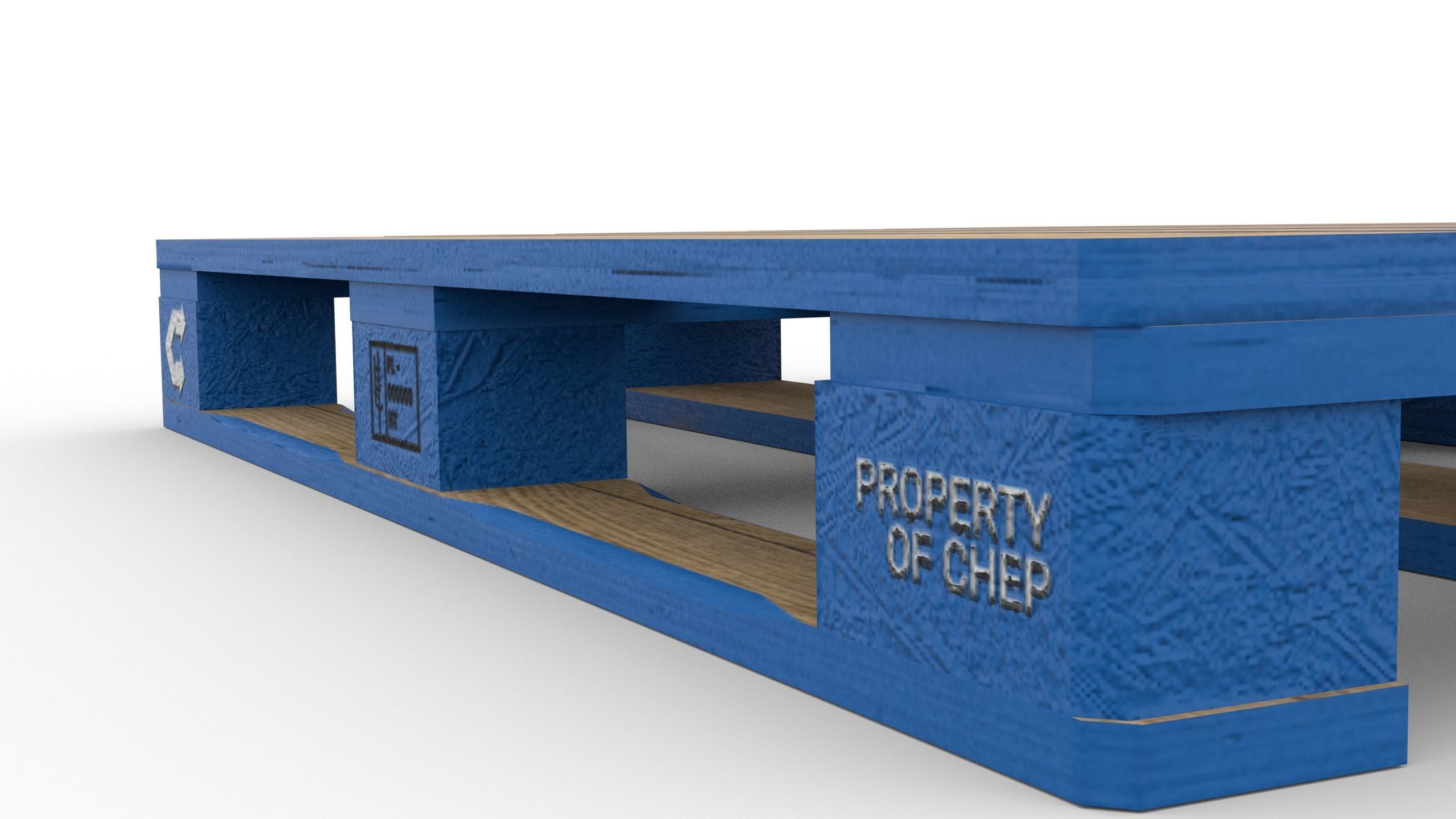 CHEP branded EUR pallet 3D model_5