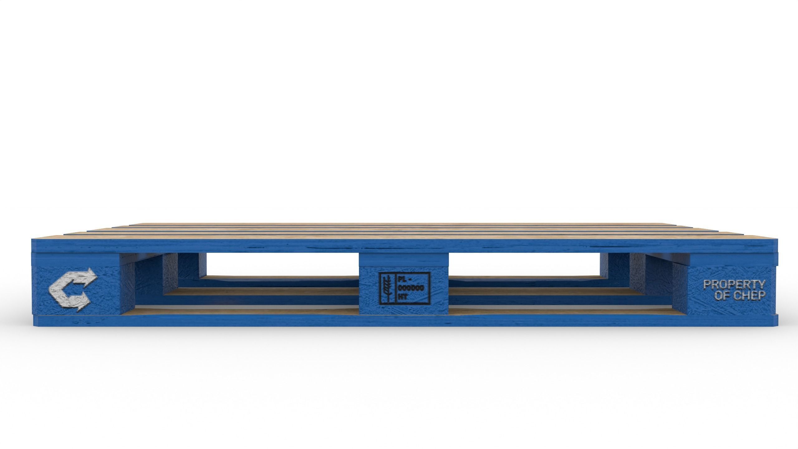 CHEP branded EUR pallet 3D model_2