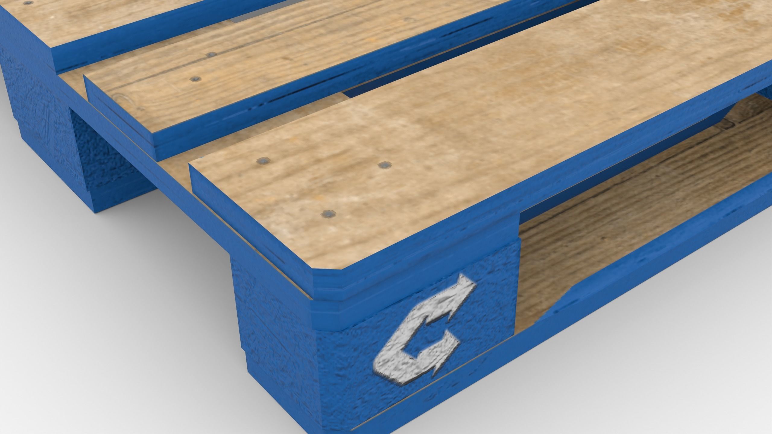 CHEP branded EUR pallet 3D model_6