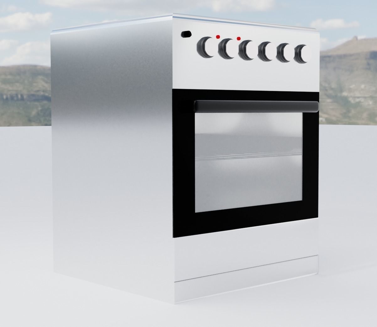 Gas stove Free 3D model_1