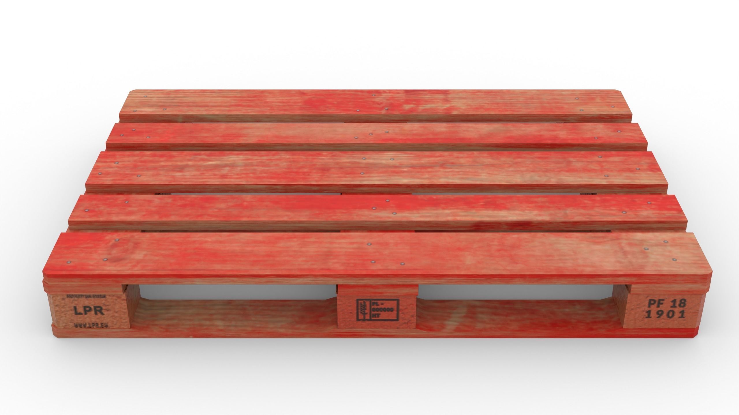 LPR branded EUR pallet 3D model_3