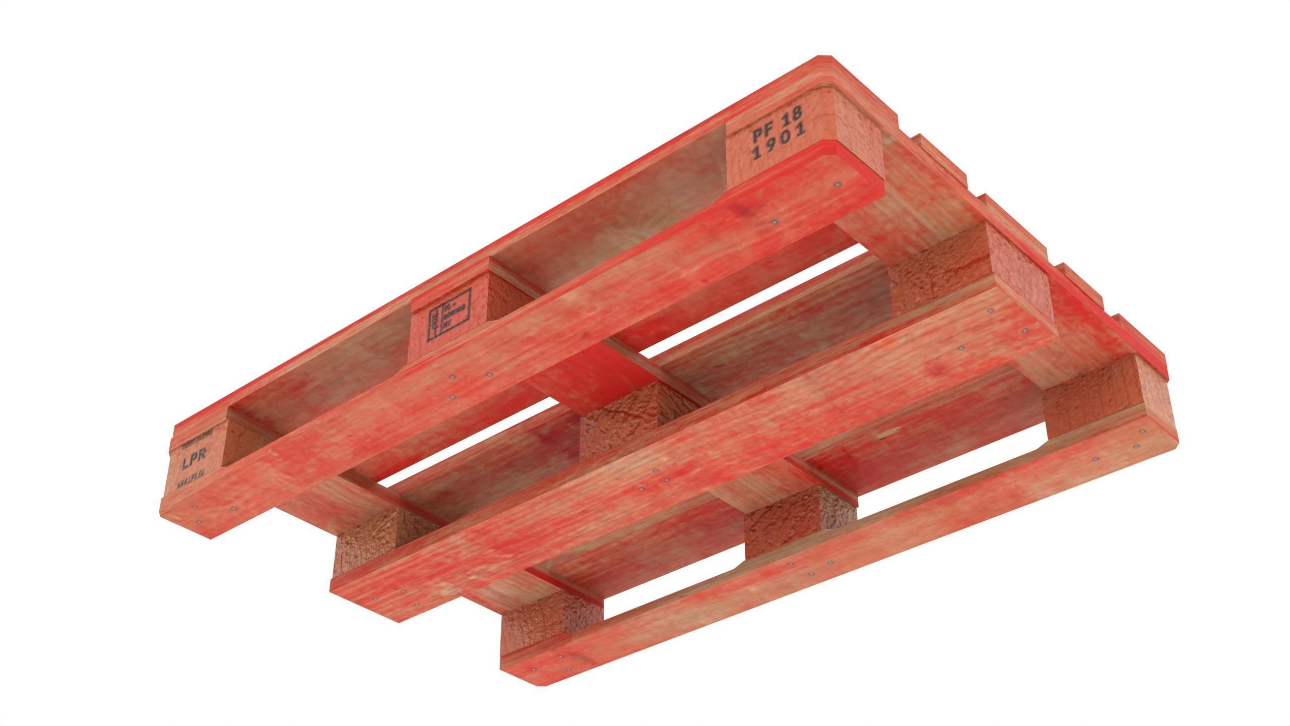LPR branded EUR pallet 3D model_4