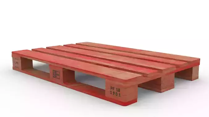 LPR branded EUR pallet 3D model