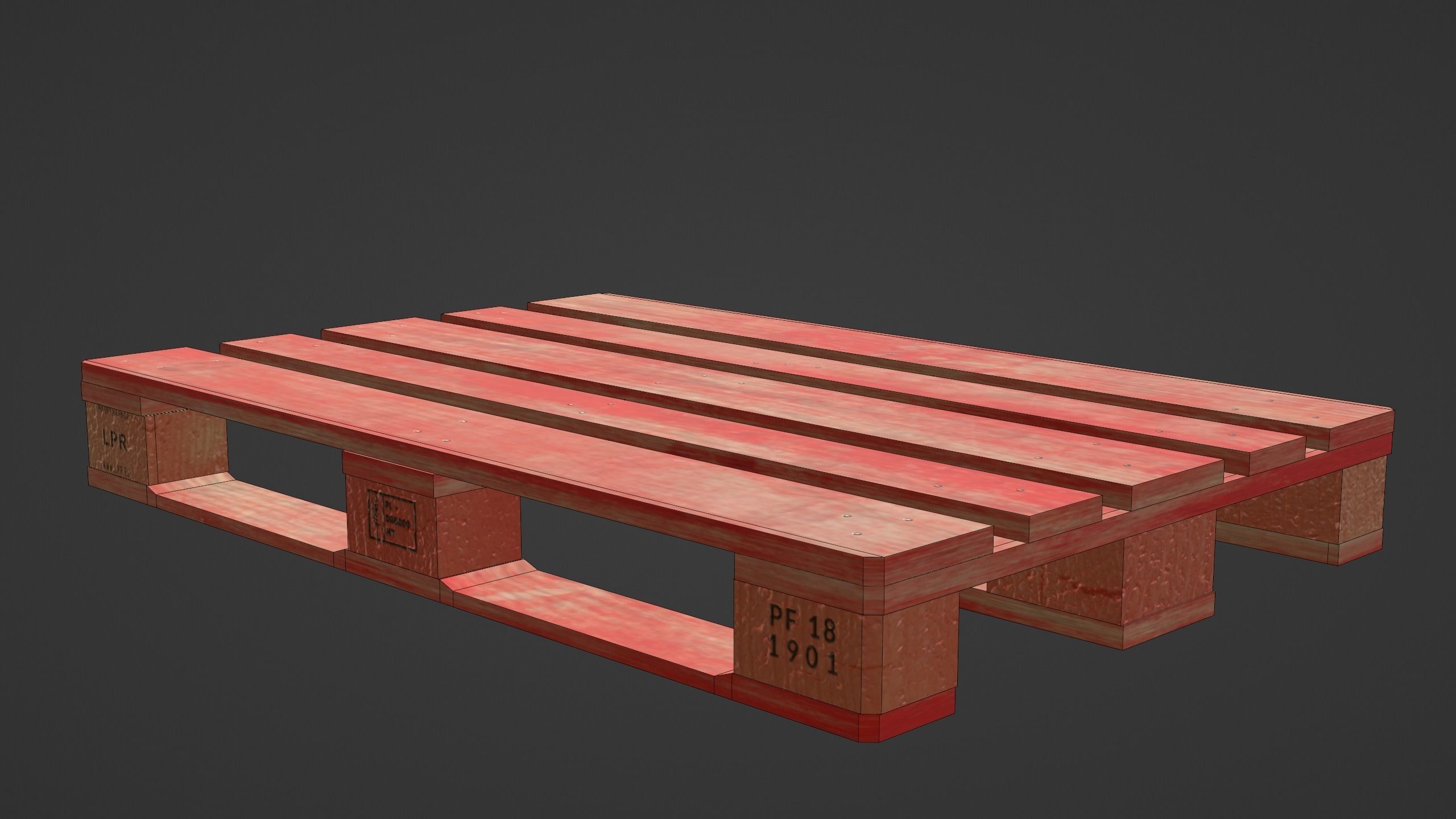 LPR branded EUR pallet 3D model_9