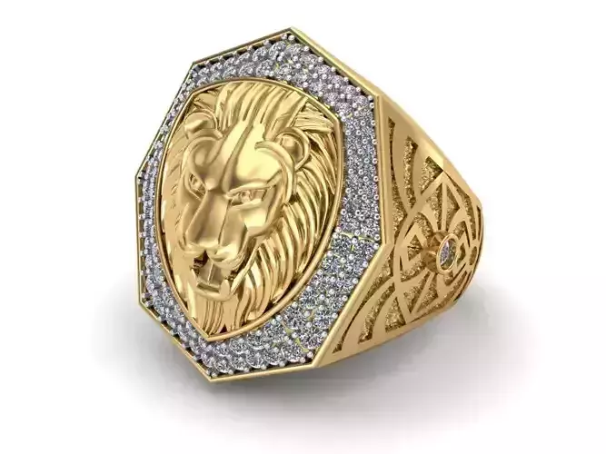 Gold Lion Ring