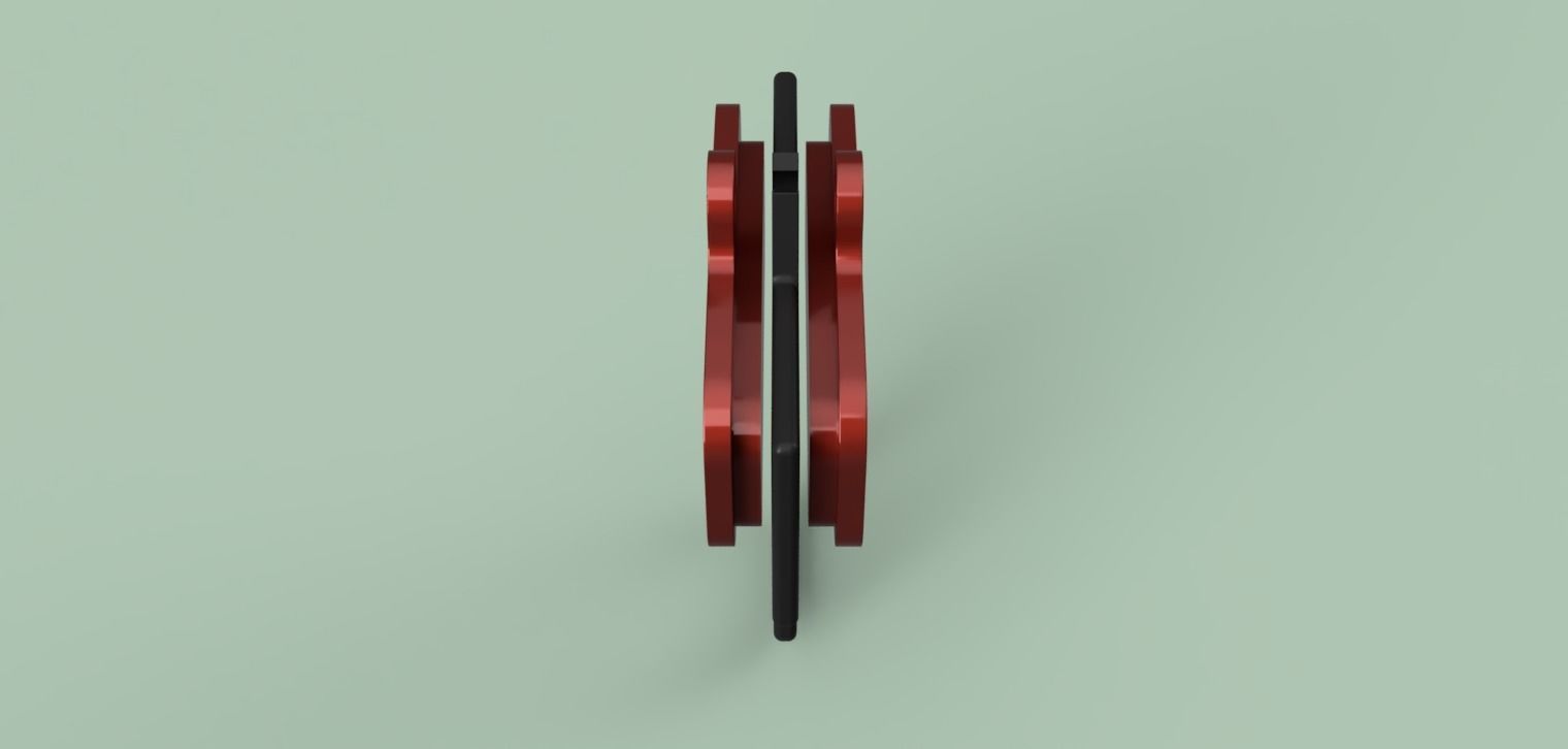 Brake pad spacer 3D print model_3