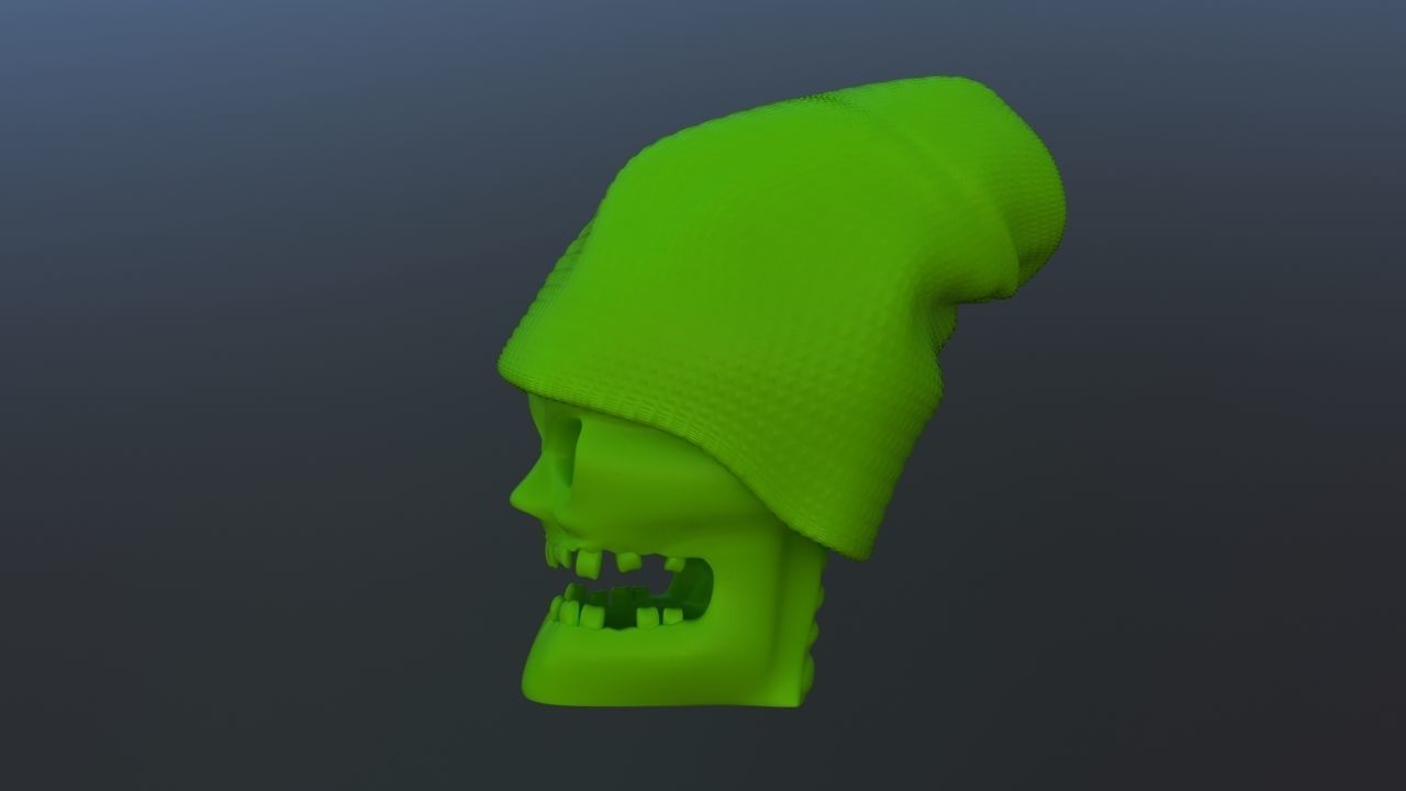 Gangsta Skull 3D print model_1