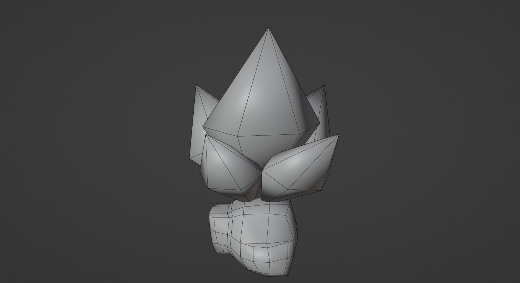 Yellow Stylized Rock Crystal Cluster Version 4 Low-poly 3D model_8